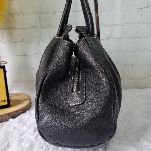 Maria Carla Italy Black Buttery Soft Leather Handbag with Longstrap - Picture 7 of 12